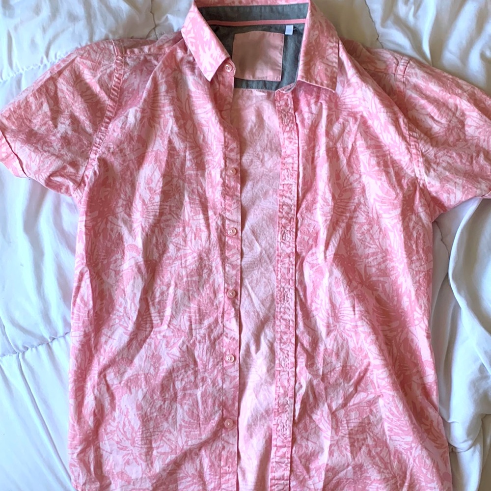 Pink Guess Hawaiian shirt